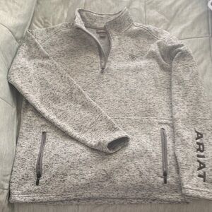 Ariat Men's Heathered Gray Zip-Up Sweater